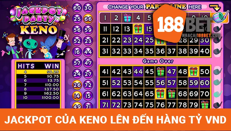 Jackpot của Xổ số Keno lên đến hàng tỷ đồng